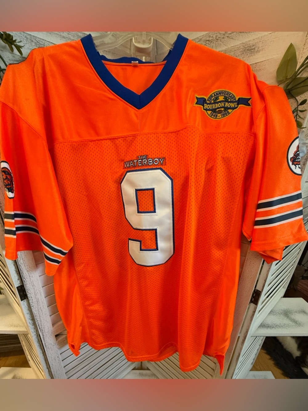 NEW Waterboy Bobby Boucher #9 Mud Dogs Football Jersey XL Bourbon Bowl Sandler